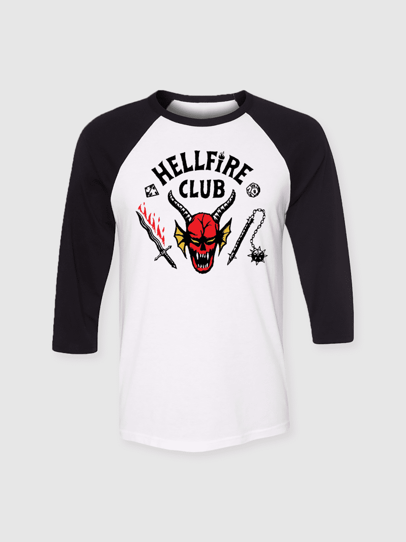 The Hellfire Club Raglan Shirt | Apparel | Netflix Shop