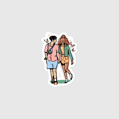 Heartstopper Netflix Sticker - Elle and Tao