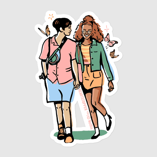 Heartstopper Netflix Sticker - Elle and Tao