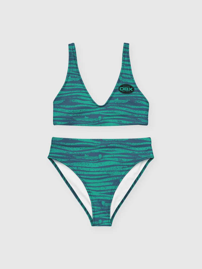 OuterBanksRecycledHigh WaistedBikini Turquoise image1