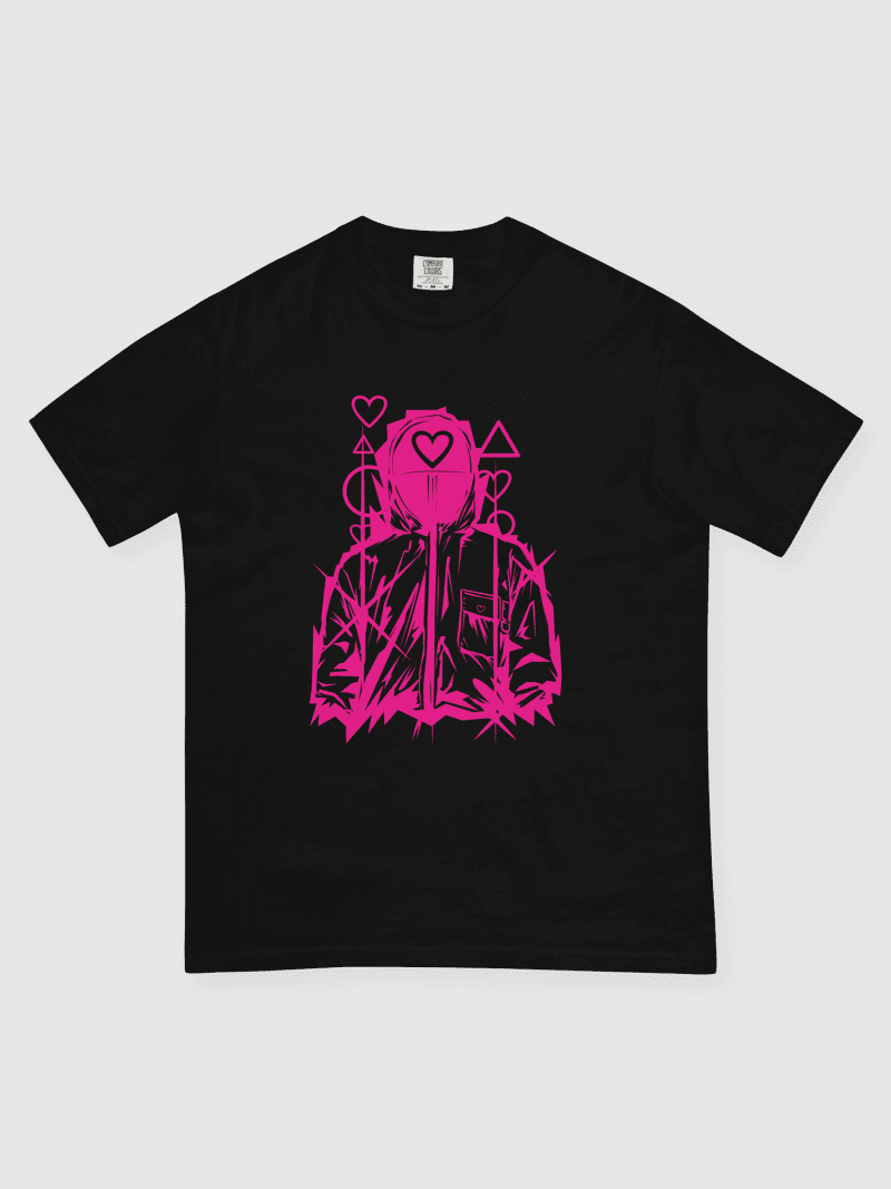 SquidGameHeartGuardMen sHeavyweightT Shirt Black image1