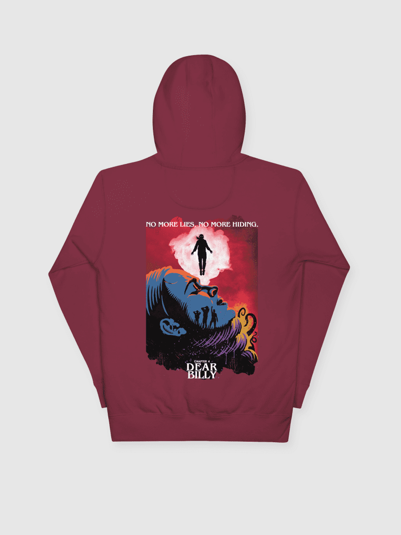 StrangerThingsDearBillyUnisexHoodie Maroon Rear