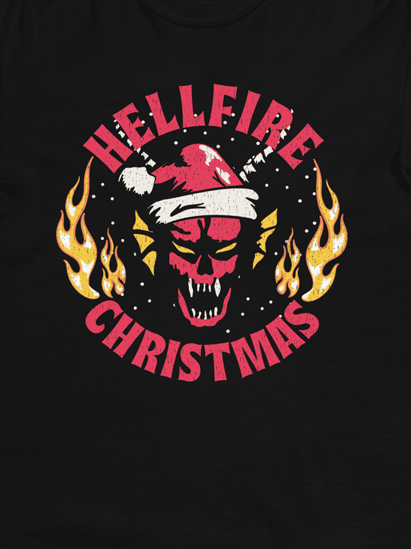 StrangerThingsHellfireChristmasTeeBlackclose