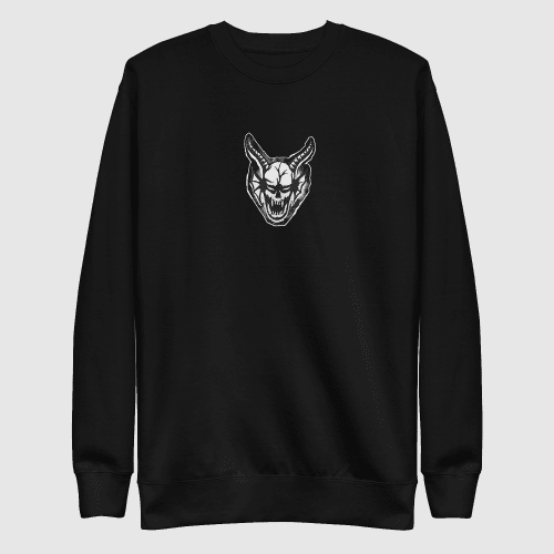 StrangerThingsHellfireUnisexPremiumSweatshirt Black front