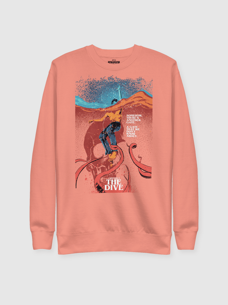 StrangerThingsTheDiveSweatshirt DustyRose Main