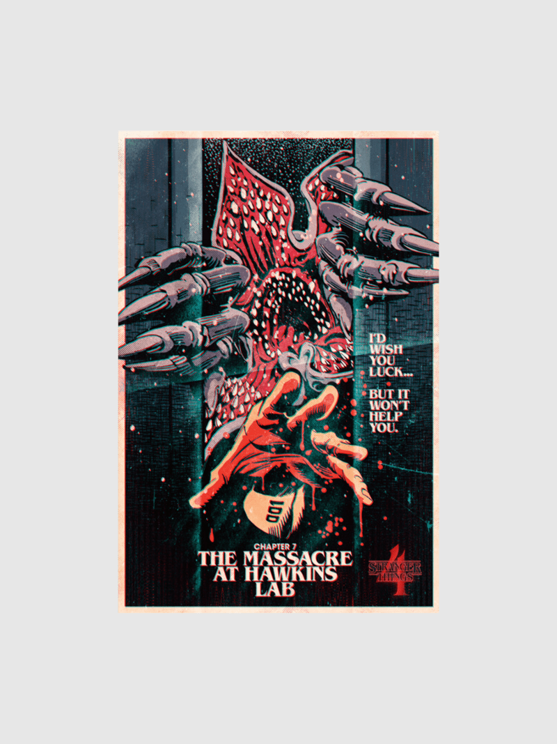 StrangerThingsTheMassacreatHawkinsLabPoster 24x36 Main