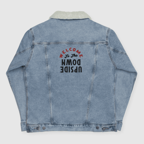 StrangerThingsWelcomeUnisexSherpaJacket LightDenim ImageThree