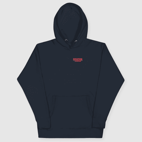 StrangerThings HappyHolidays UnisexHoodie NavyBlazer image2