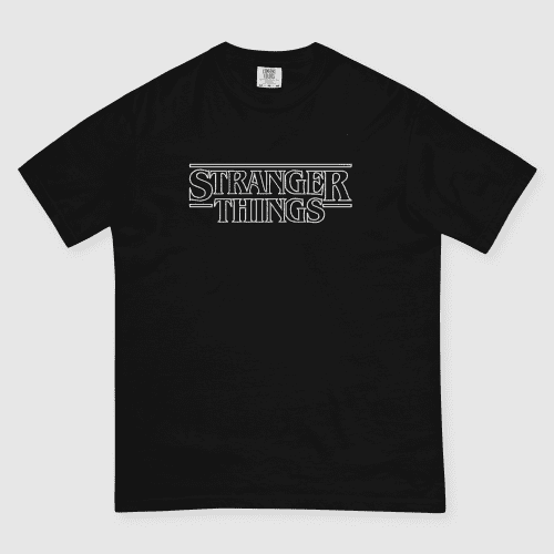 StrangerThingsxKyleLambertUnisexPremiumTee Black front