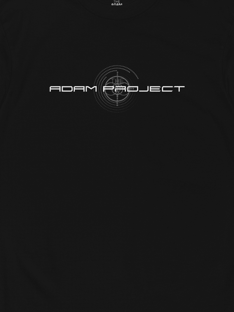 TheAdamProjectLogoT Shirt Black CloseImage