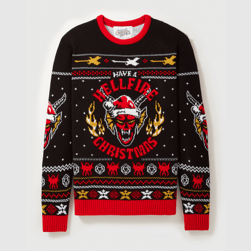 Hellfire Club Ugly Christmas Sweater | Apparel | Netflix Shop 