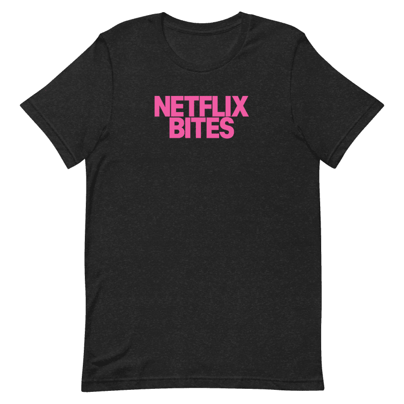 Netflix Shop Netflix Bites Black & Pink Tee